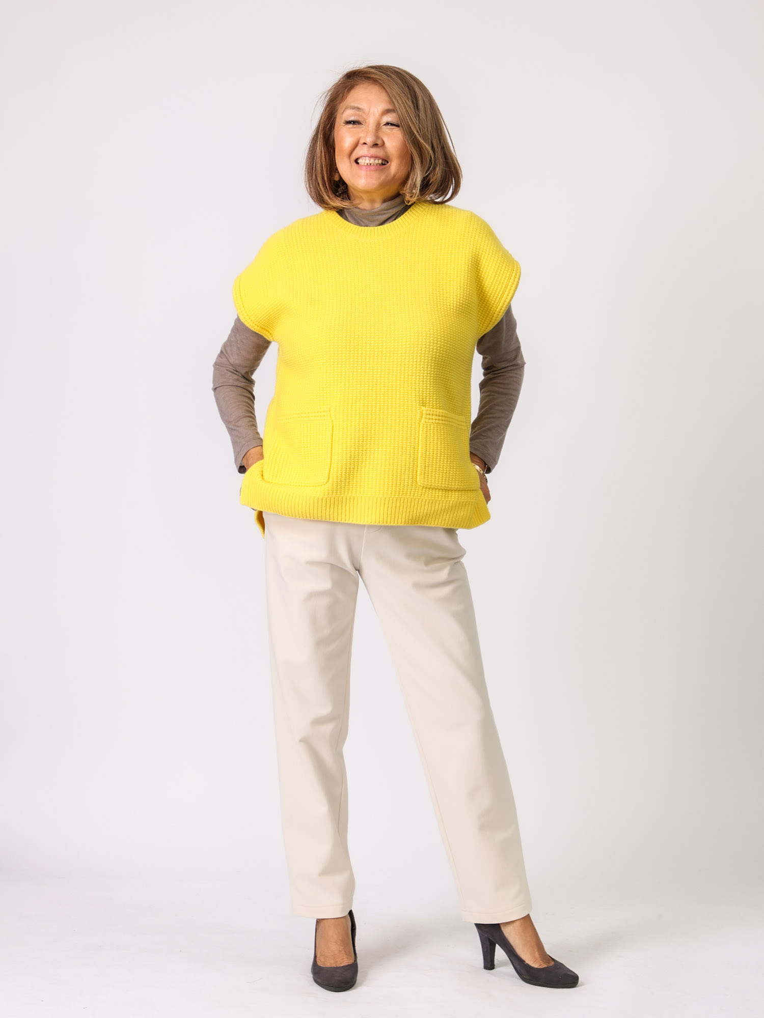 BEATRICE(ワッフル風地柄ニットベスト)