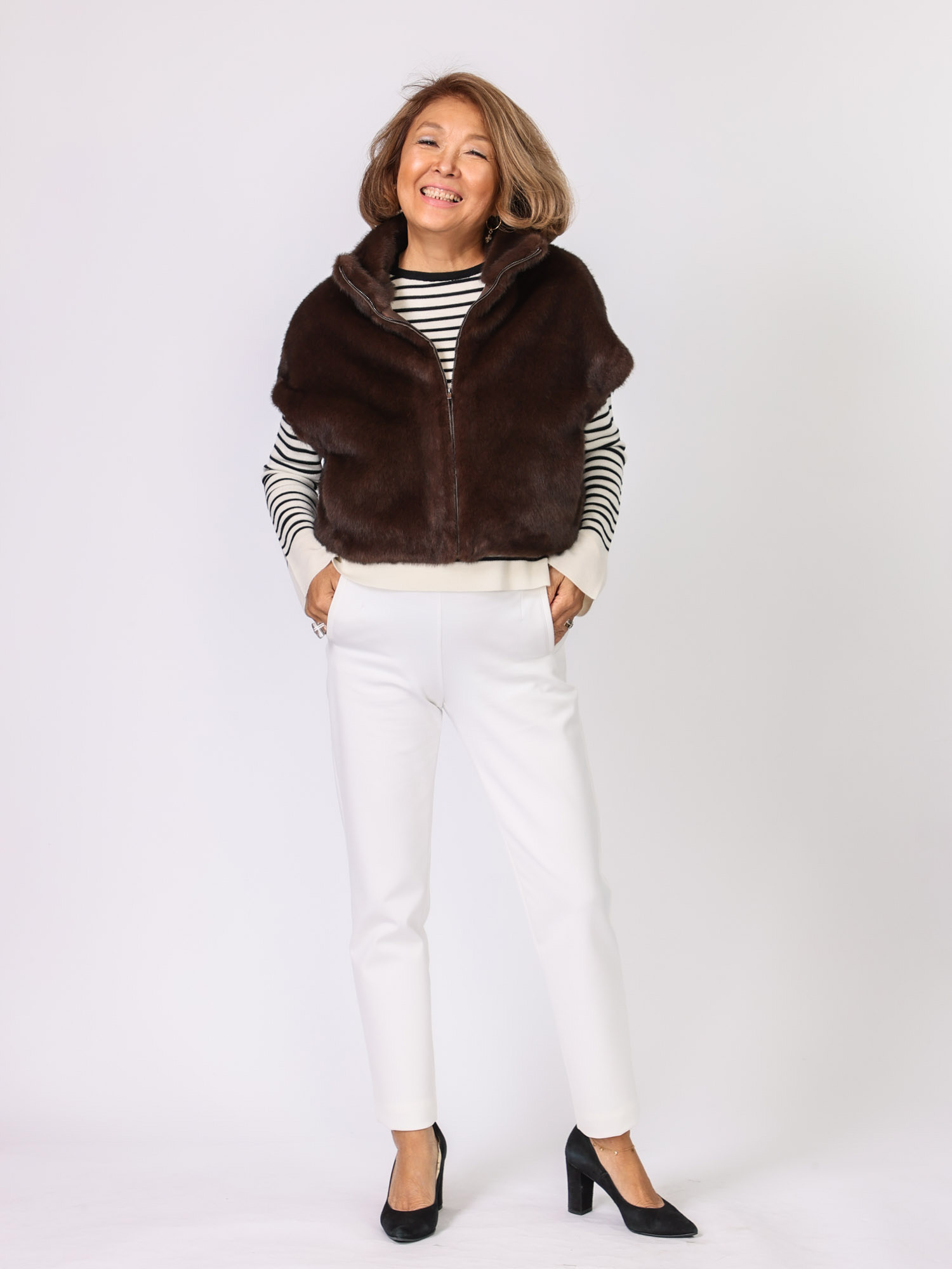 BEATRICE(フェイクファーショートベスト)