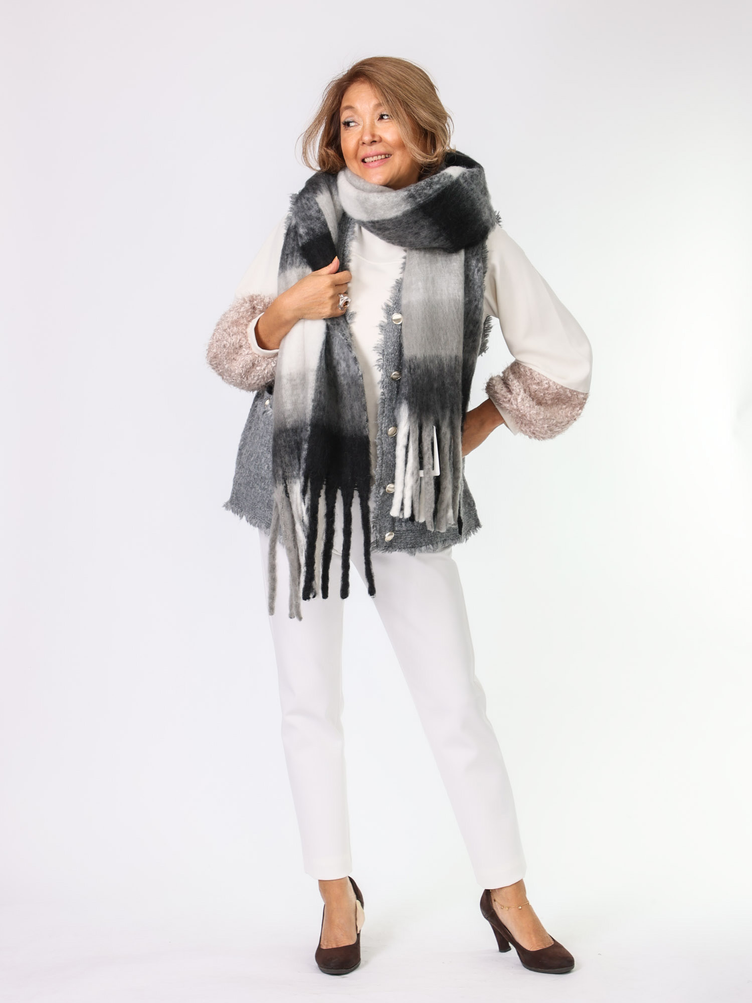 BRAHMIN(ブロックチェックストール)