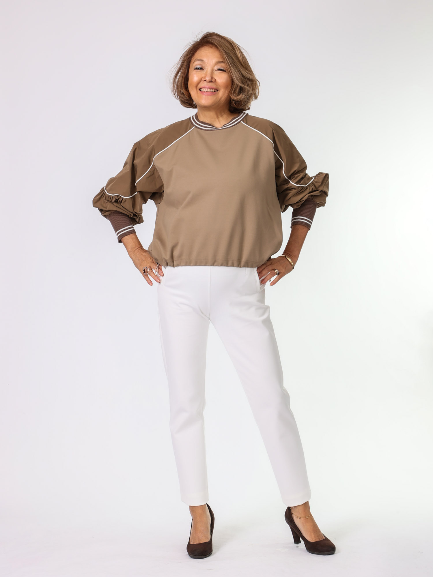 Mylanka(ツイルカットソーブラウス)