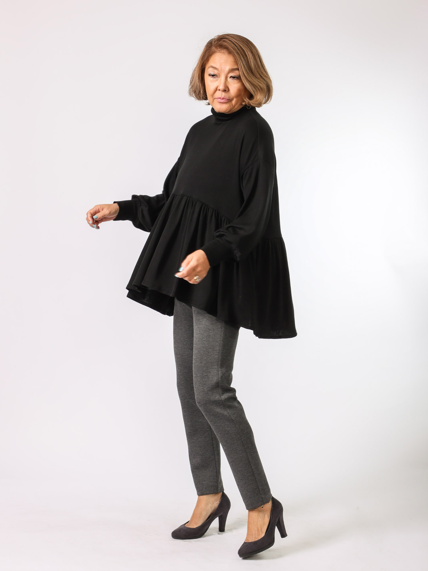 BRAHMIN(切り替えフレアートップス）